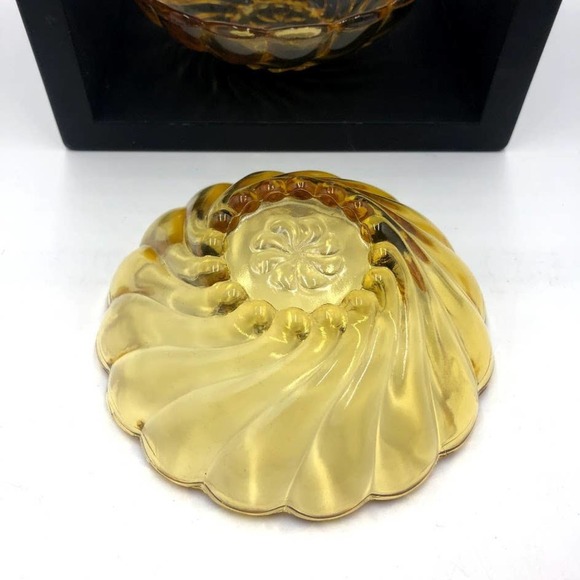Vintage Amber Glass Berry Finger Bowls Set of 2 - Picture 2 of 3